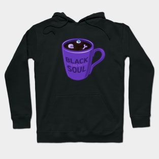 Black like my soul coffee mug with skull and bone Hoodie